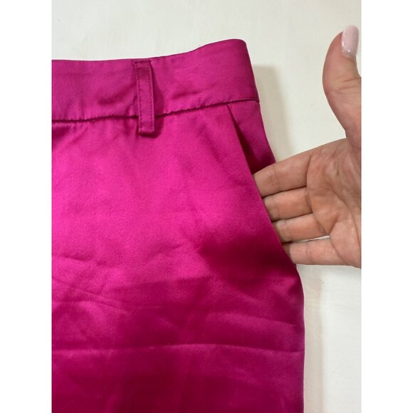 Amanda UpRichard Hot Pink Silk Mini Skirt Pockets Belt Loops XS (bin KK137) - Picture 6 of 9